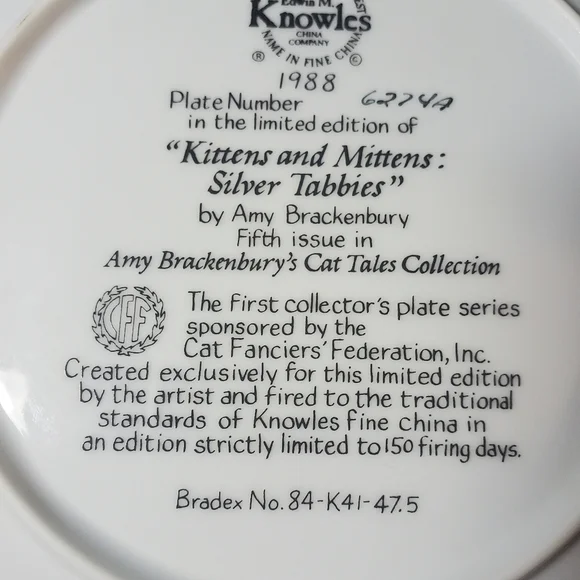 "Kittens with Mittens" Plate - Picture 6 of 8